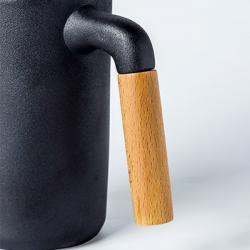 Ceramic Mug with Wooden Lid