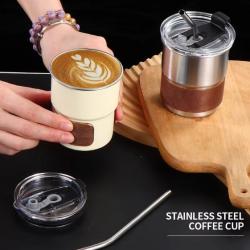 STAINLESS STEEL TUMBLER WITH WOODEN HOLDER