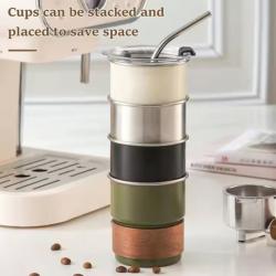 STAINLESS STEEL TUMBLER WITH WOODEN HOLDER