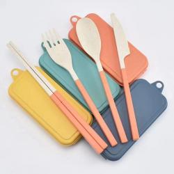 Wheat Straw Portable Folding Tableware