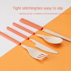 Wheat Straw Portable Folding Tableware