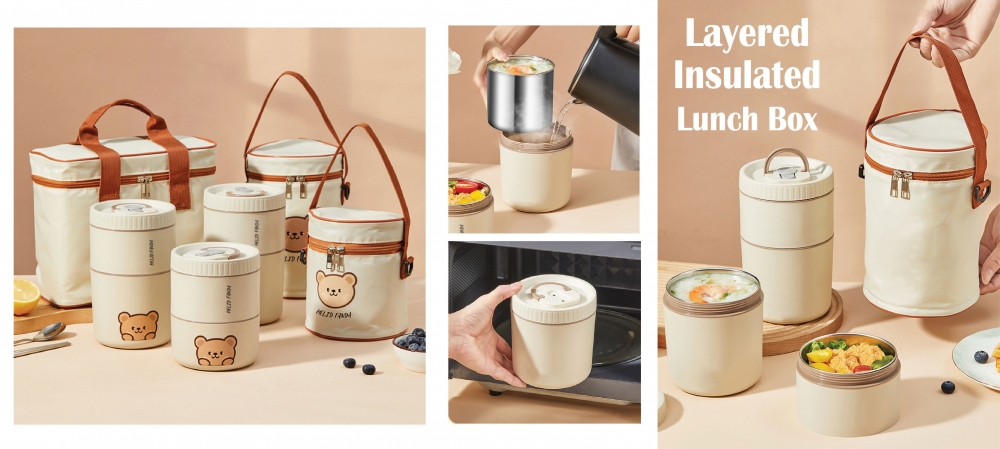 Layered insulated lunch box