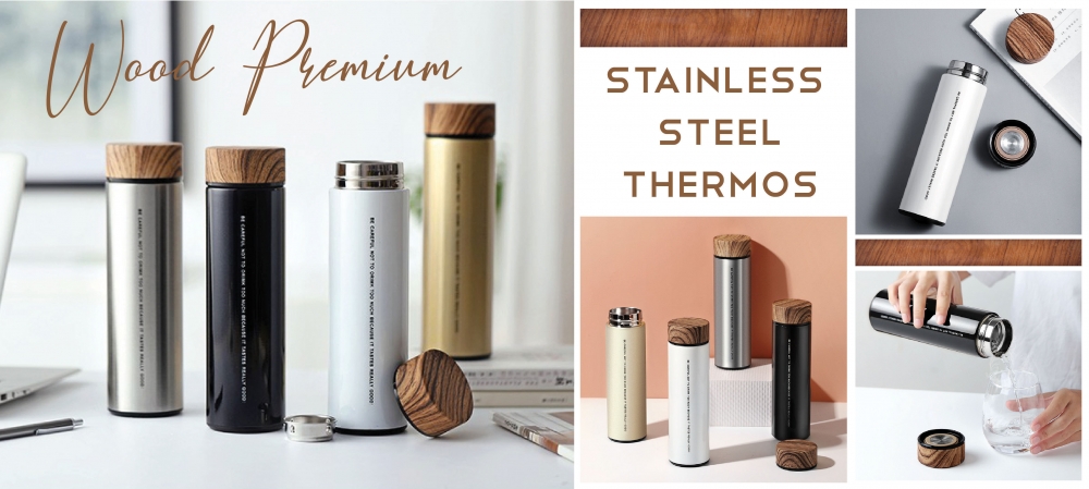 WOOD Premium Stainless Steel Thermos-01